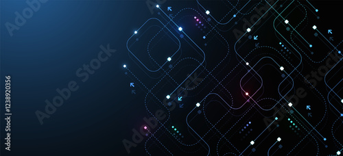 Digital tech motherboard texture design. Software coding. Technology electronic motherboard texture. Engineering and communication concept for header, web banner, website, presentation.