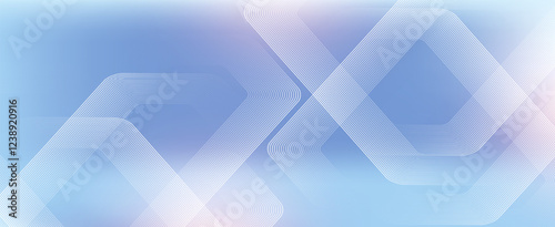 Digital futuristic technology concept with hexagons. Digital hexagonal blue abstract background. Geometric stripe line art design for poster, brochure, cover, banner, website, header