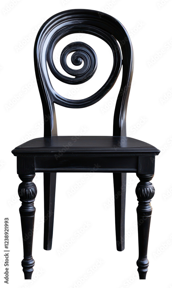 PNG Wooden black chair swirl furniture wooden decorative. PNG Wooden black chair swirl furniture wooden decorative.