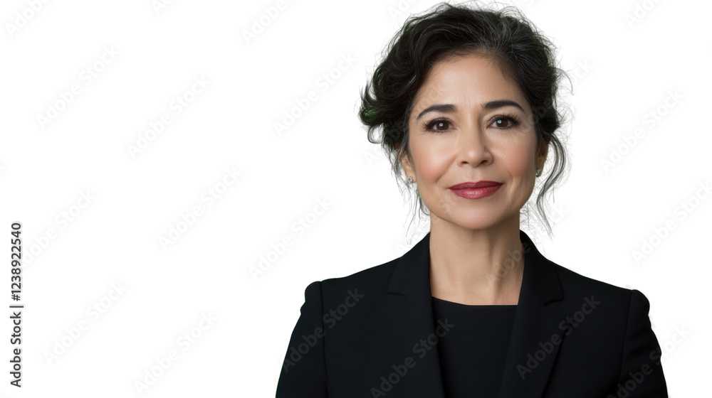 Confident businesswoman smiling with transparent background Confident businesswoman smiling with transparent background