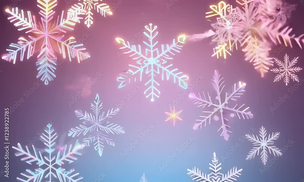 Glowing neon snowflakes on a colorful gradient background. Perfect for winter, holiday, and festive themes. Adds a vibrant, magical touch to seasonal projects. Glowing neon snowflakes on a colorful gradient background. Perfect for winter, holiday, and festive themes. Adds a vibrant, magical touch to seasonal projects.