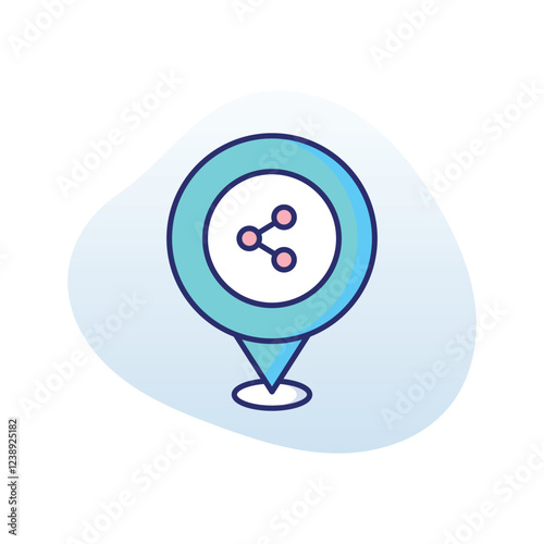 Share My Location vector icon