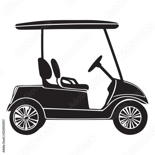 Sports & Recreation Vehicle Silhouette – Golf Cart Vector