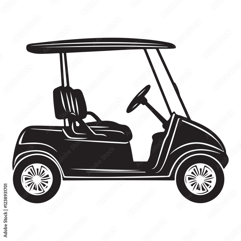Off-Road Golf Buggy Vector – Rugged Cart Illustration