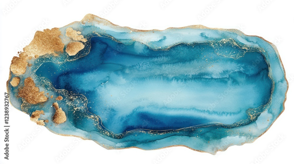Abstract blue and gold agate texture. Abstract blue and gold agate texture.
