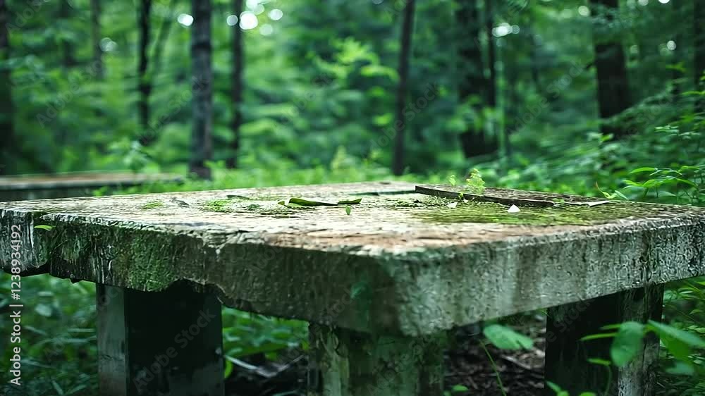 A weathered foundation with crumbling concrete and decayed wooden supports, set against a background of overgrown vegetation. A weathered foundation with crumbling concrete and decayed wooden supports, set against a background of overgrown vegetation.