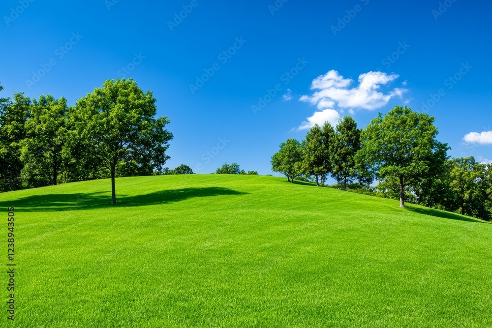 Sunny Day Lush Green Hill Park Landscape - Serene landscape, symbolizing peace, nature, growth, tranquility, and renewal. A perfect sunny day. Sunny Day Lush Green Hill Park Landscape - Serene landscape, symbolizing peace, nature, growth, tranquility, and renewal. A perfect sunny day.