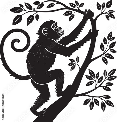 Monkey silhouette image