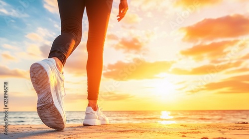 person enjoying a walk on the beach, combining relaxation with physical activity NCDs or non-communicable diseases are a group of chronic non-communicable diseases.  photo