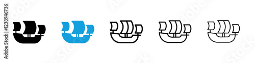 Caravel icons in filled and outline versions for ui designs