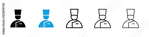 Concierge icons in filled and outline versions for ui designs