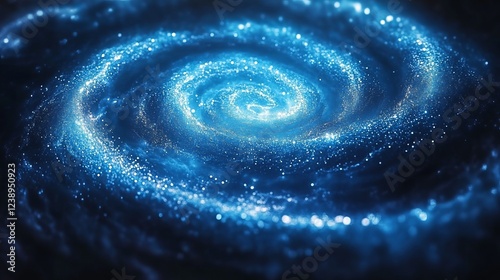 Wallpaper Mural Mesmerizing Spiral Galaxy with Twinkling Stars Set Against a Deep Blue Background Creating an Awe Inspiring Cosmic Scene Capturing the Beauty and Mystery of the Universe in Stunning Detail Torontodigital.ca