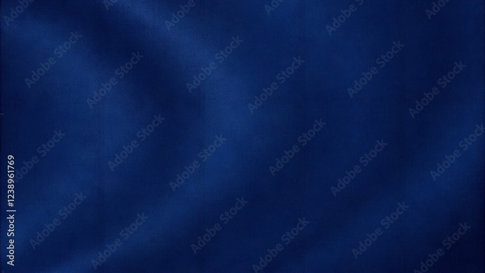 Silk satin fabric. Navy blue color. Abstract dark elegant background with space for design. Soft wavy folds. Drapery. Gradient. Light lines. Shiny. Shimmer. Glow.Template. Wide banner.