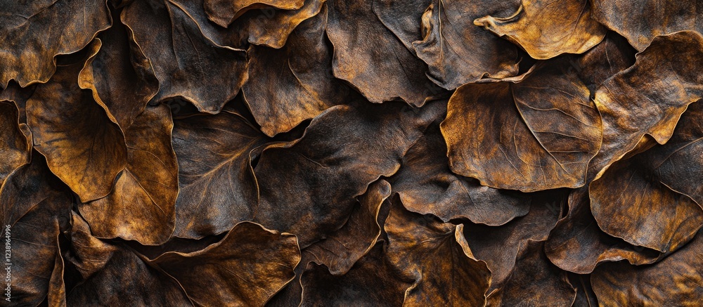 Dried brown leaves texture background with intricate patterns and rich color variations ideal for natural themes Copy Space Dried brown leaves texture background with intricate patterns and rich color variations ideal for natural themes Copy Space