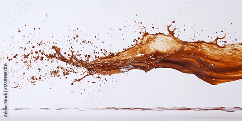 Flying Chocolate png cut out element set, PNG Chocolate Splash refreshment splattered. png cut out element set