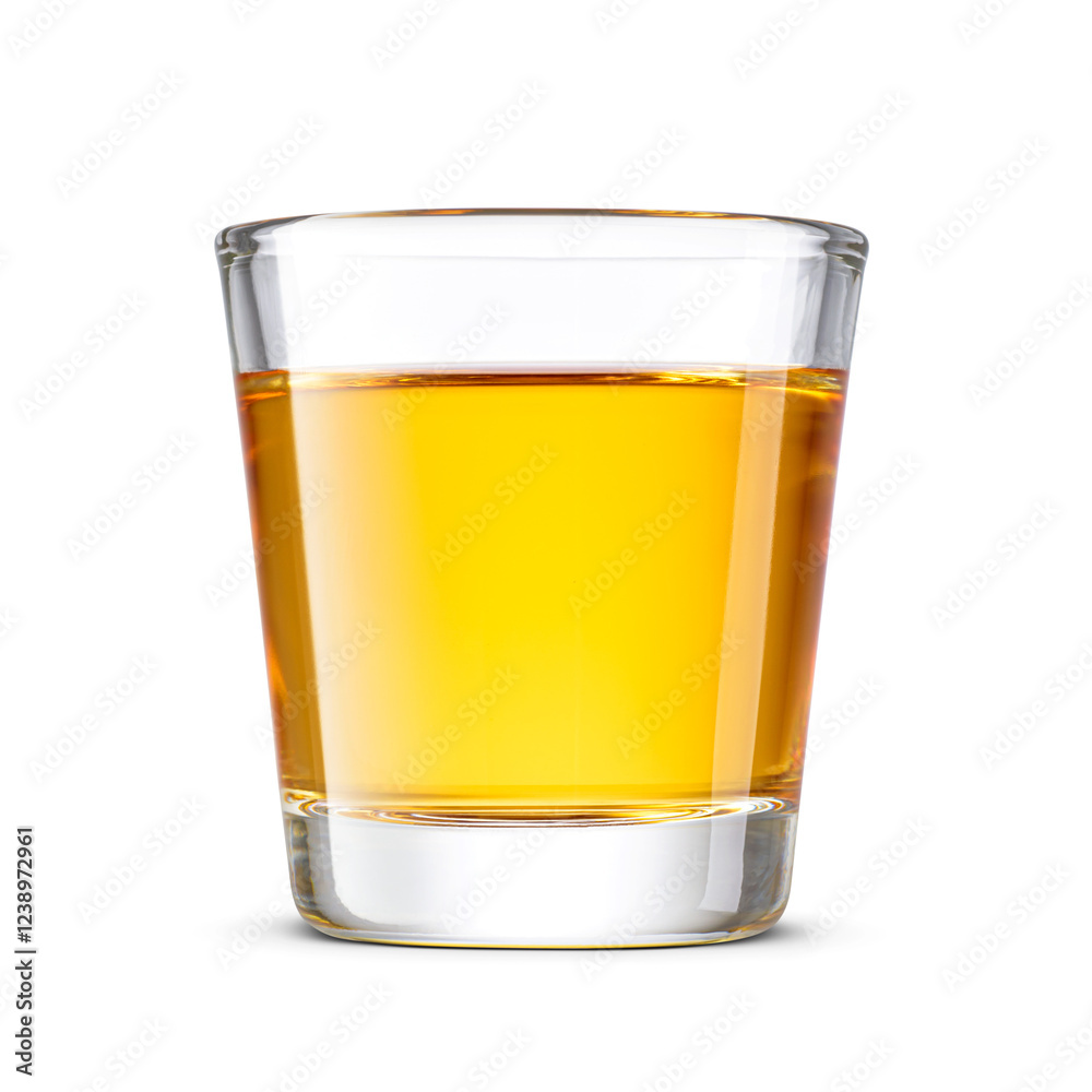 Small shot or yellow hard liquor beverage isolated. Transparent PNG image. Small shot or yellow hard liquor beverage isolated. Transparent PNG image.