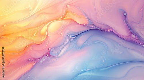 Wallpaper Mural Abstract colorful waves blending soft pink, orange, and blue hues Torontodigital.ca