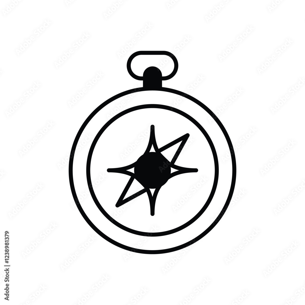 Fototapeta premium Compass vector icon