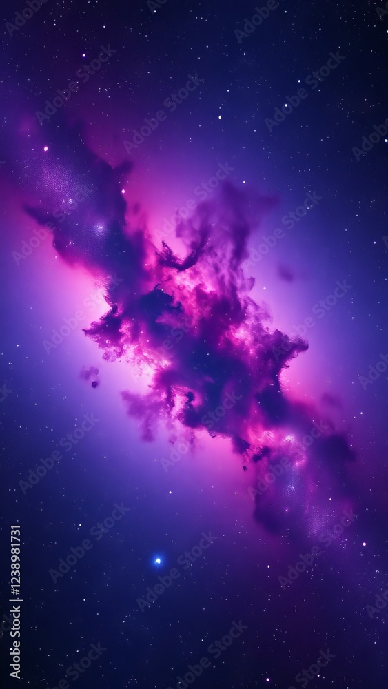 Fototapeta premium Awe-Inspiring Purple Nebula in Deep Space � Mysterious Astral Background