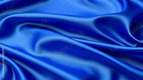 Stunning Blue Satin Fabric Texture � Silky Smooth Background