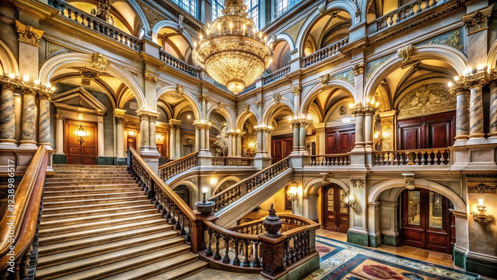 Obraz premium Intricate Architectural Details of a Distinguished Government Building