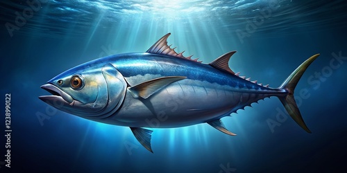 Wallpaper Mural Isolated Bluefin Tuna PNG: Underwater Wildlife Stock Photo for Design Projects Torontodigital.ca