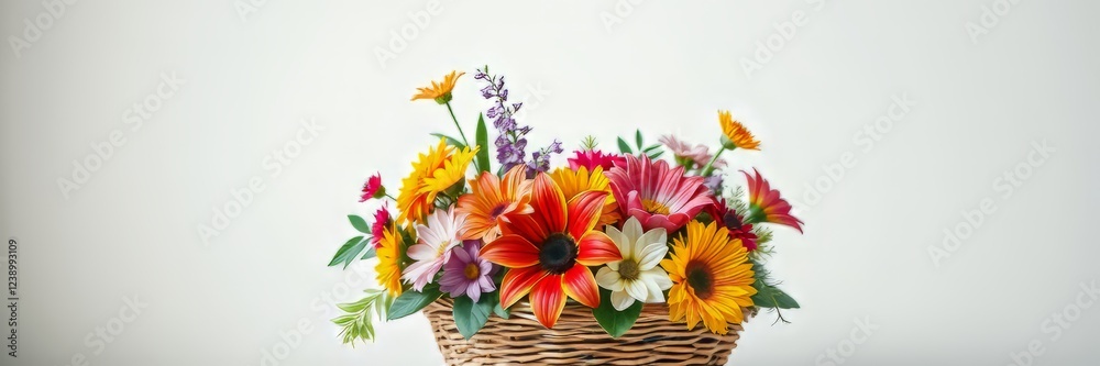Artistic Floral Display: Woven Lines and Blooms in Harmony Artistic Floral Display: Woven Lines and Blooms in Harmony