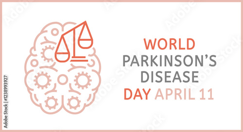 World parkinsons disease day. International event. Landscape poster, banner.