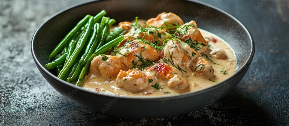 Creamy Chicken with Green Beans: A Delicious and Savory Dish Creamy Chicken with Green Beans: A Delicious and Savory Dish