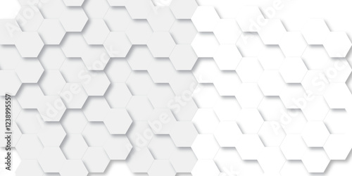 Abstract white 3d hexagon light creative digital concept vector surface  tile and mosaic background . multicolor hexagon geometric honeycomb texture background. creative decorative element fabric.