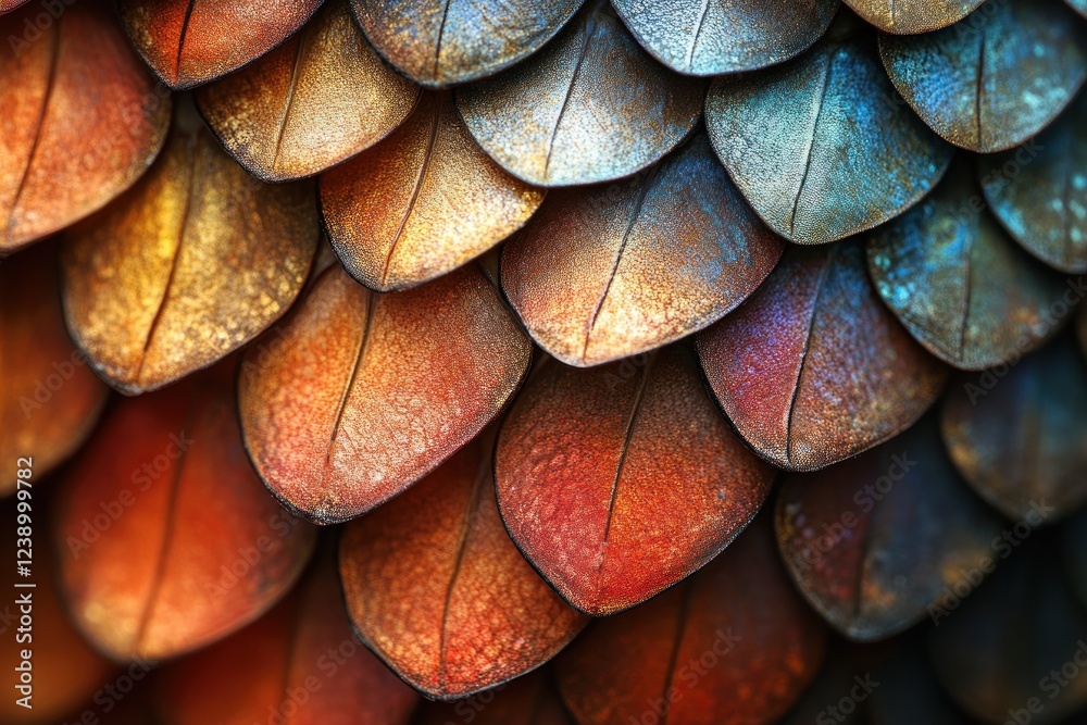 custom made wallpaper toronto digitalIntricate Close-Up of Fish Scales in Hyper-Realistic Style with Dramatic Lighting
