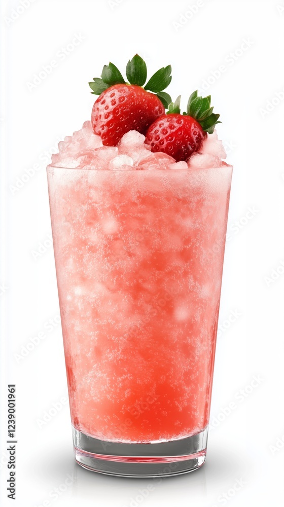 Fresh strawberry summer lemonade cocktail with ice and fruit pieces. Modern aesthetic. Fresh strawberry summer lemonade cocktail with ice and fruit pieces. Modern aesthetic.