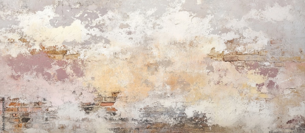 Fototapeta premium Weathered textured abstract background in soft pastel tones with copy space for text.