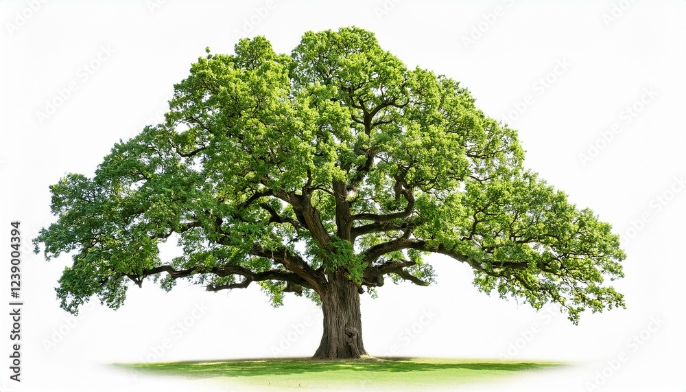 big green oak tree isolated on white background big green oak tree isolated on white background