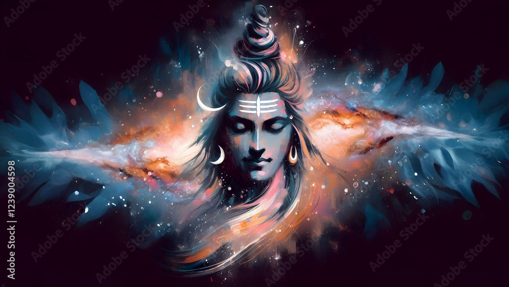 Lord Shiva painting Minimalist brush Lord Shiva painting Minimalist brush
