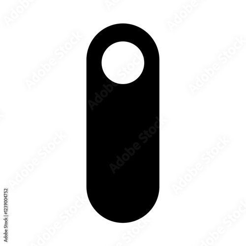 Door hanger silhouette. Vector image