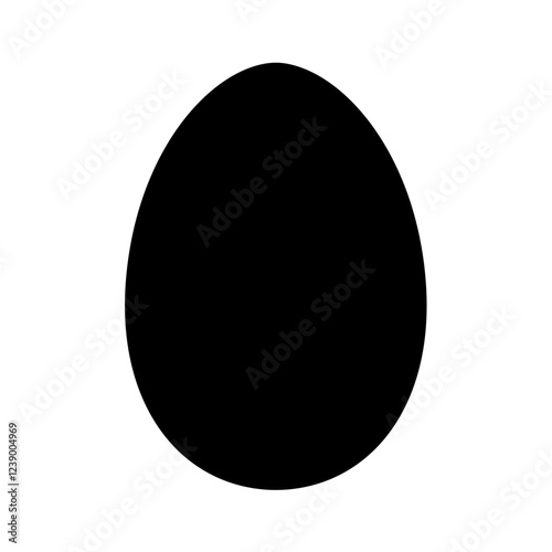 Egg icon silhouette. Vector image
