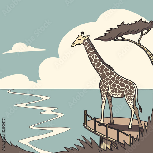 giraffe in the savannah