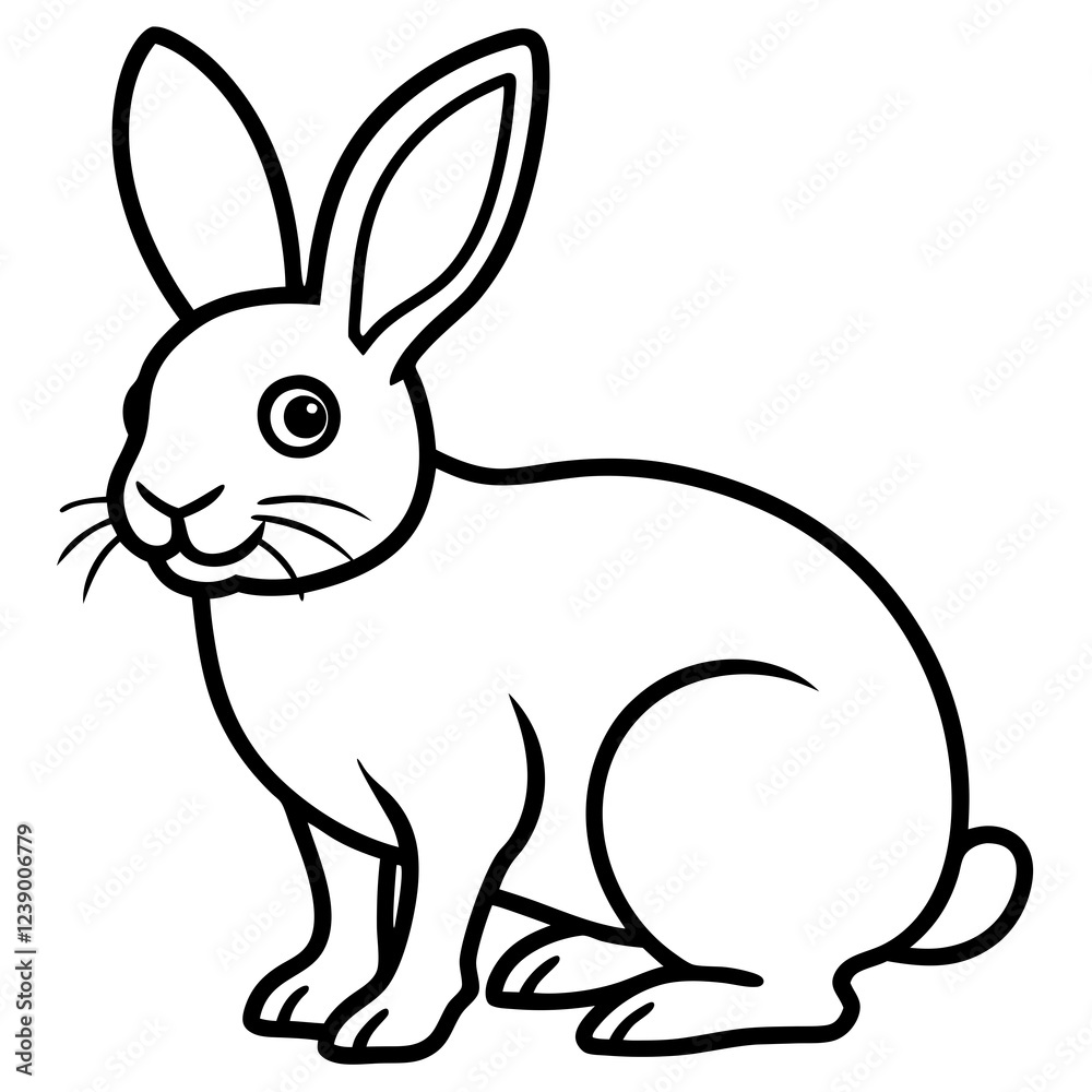 Obraz premium white rabbit on white