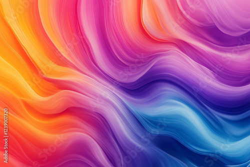 Wallpaper Mural Colorful Abstract Background with Dynamic Waves, Vivid Fluid Shapes and Bold Hues Creating an Energetic Modern Visual Composition Torontodigital.ca