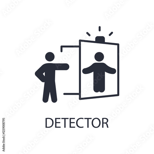 detector icon. vector.Editable stroke.linear style sign for use web design,logo.Symbol illustration.