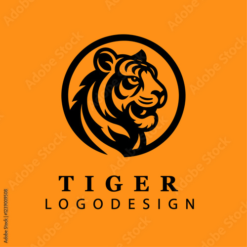 "Detailed Black and White Tiger Head Vector Logo for Modern Branding, Wildlife, and Artistic Projects"

