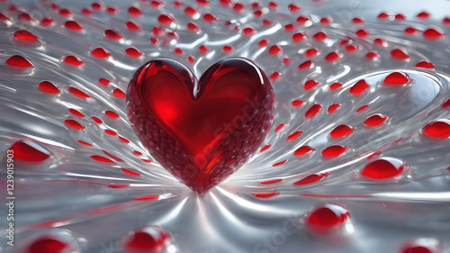 Heart shape for Love concept, Valentine's Day concepts. love symbol, concept for Valentine's Day, wedding etc. Heart elements for love concept design. AI generated image