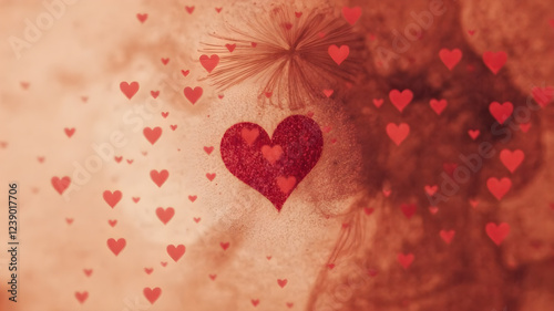 Heart shape for Love, Valentine's Day concepts. wedding etc. Heart elements for love concept design. AI generated image
