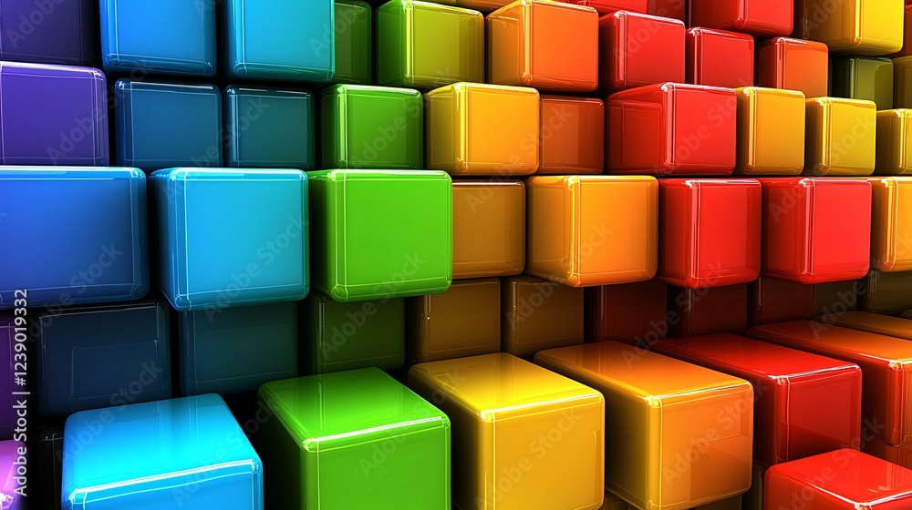 Colorful cube wall background texture (1) Colorful cube wall background texture (1)
