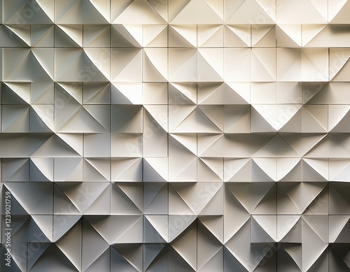 a subtle 3d geometric pattern in light tones with a shadow effect creating depth without distraction