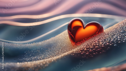 Heart shape for Love concept, Valentine's Day concepts. love symbol, concept for Valentine's Day, wedding etc. Heart elements for love concept design. AI generated image