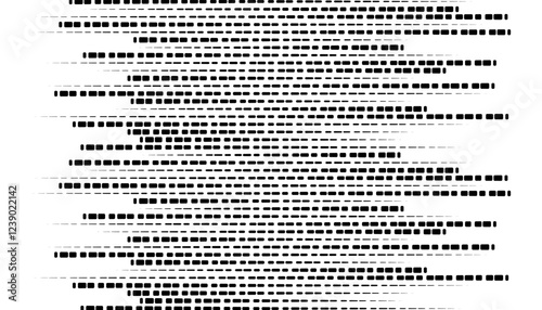 Black and white abstract dash line pattern, stripes pattern for sporty background and jersey design. Fully editable vector element. Vector Format Illustration 