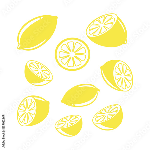 Elegant Minimalist Line Art Lemon Illustration