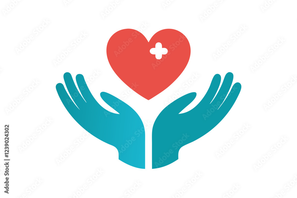 heart and hands icon vector illustration , heart in hand logo, doctor logo vector illustration , logo design heart and hands icon vector illustration , heart in hand logo, doctor logo vector illustration , logo design
